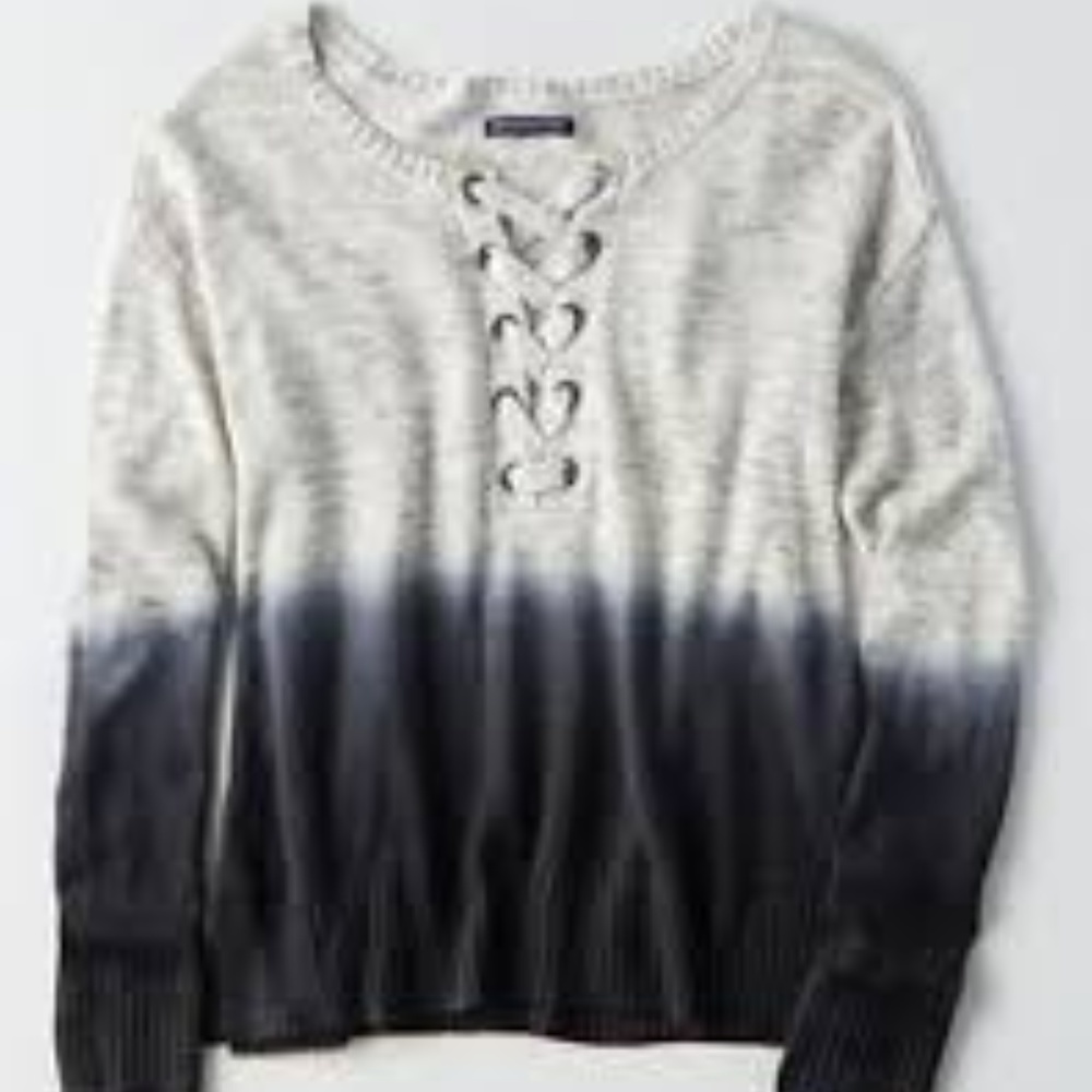 3/$15 American Eagle Lace-Up Front Sweater - XS